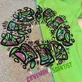 Youth Tee ‘Go Nuts for Donuts’ Lime Green