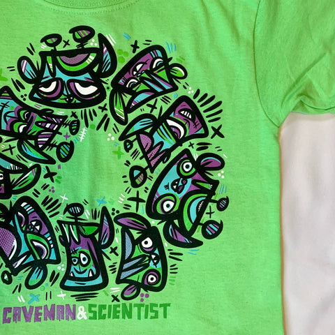 Youth Tee ‘Go Nuts for Donuts’ Lime Green