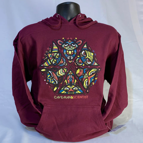 'Pie in the sky, a French fry in your eye' Pullover Hoody - Maroon