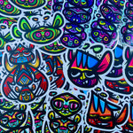 Mirrored faces of sticky Headcases