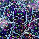 Mirrored faces of sticky Headcases